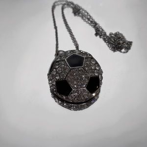 Soccer Ball Necklace Pendant Diamond